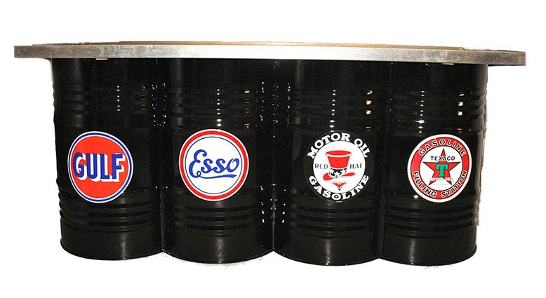 Showtheke "Un-Fass-Bar"  Ölfass- Theke, ohne Spülbecken